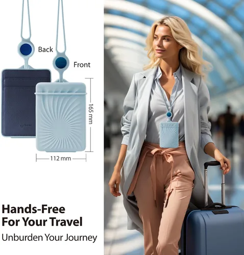 Vista 4 de Bone Serie de fundas para pasaporte, Lanyard Passport (negro)