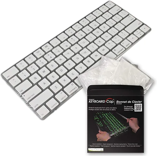 Vista 17 de Cubierta universal para teclado, estilo plano, 0.001 in, impermeable, antipolvo, con uso numérico de hospital/dentista (0.001 in [paquete de 100])