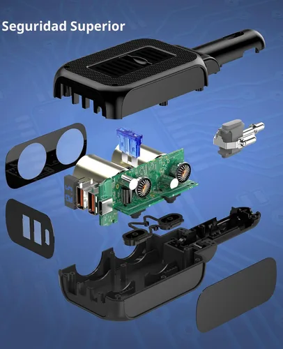 Vista 7 de SUPERONE Divisor de encendedor de cigarrillos de 180 W con PD de 20 W, adaptador de encendedor de cigarrillos de 2 enchufes, cargador rápido USB C