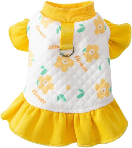 Vista 7 de Suéter cálido para mascotas, vestido para perros, suéter para perros, vestido para perros para el invierno, lindo abrigo para perros pequeños