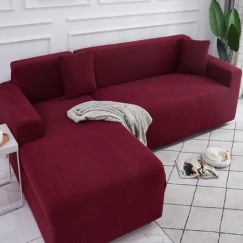 Vista 15 de Funda para sofá modular, funda elástica para sofá, protector universal de muebles, en forma de L, antideslizante, de elastano, para mascotas, gatos