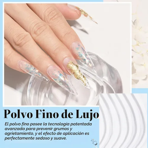 Vista 7 de AZUREBEAUTY - Polvo de inmersión transparente para uñas, básico, transparente, para uñas francesas de cristal y acrílicas, manicura