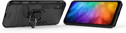 Vista 2 de LuluMain - Funda compatible con Xiaomi Mi Redmi 9A, Redmi 9AT, soporte de anillo de metal a prueba de golpes