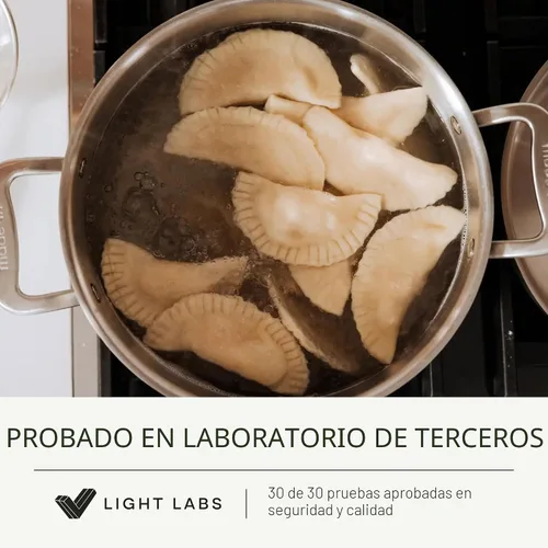 Vista 5 de Made In Cookware - Olla de acero inoxidable de 6 cuartos de galón con tapa, revestimiento de acero inoxidable de 5 capas, utensilios de cocina