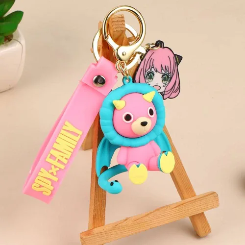 Vista 2 de JCvCX Anya Keychains Chimera Lion Keychain Anya Cosplay Keychains Yor Forger Key Chain Key Ring Key Tag