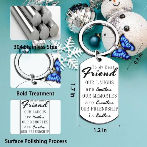 Vista 5 de Regalos de amistad para mujeres, amigas, mejores amigas, regalos de cumpleaños, regalo de amistad, llavero de amistad para mujeres, amigas, mejores