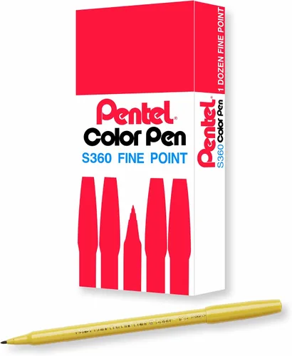 Vista 20 de Pentel Arts - Bolígrafo de color, beige, caja de 12 unidades (S360-124)
