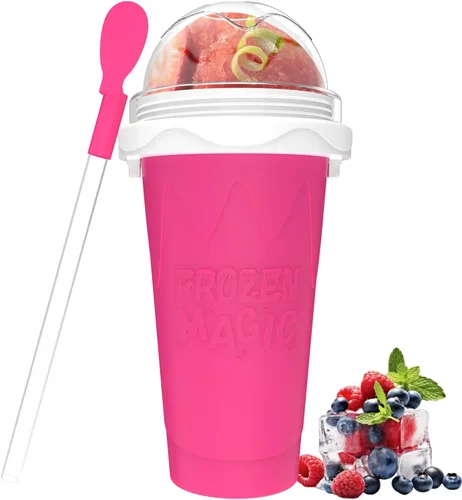 Vista 8 de Jairuty Vaso para hacer Slushie, vasos mágicos de congelación rápida para máquina casera de batido de leche y helados, vaso de doble capa para hacer