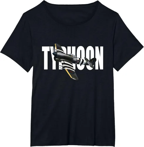Vista 70 de RAF Hawker Typhoon WW2 Fighter Aircraft T-Shirt