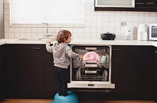 Vista 9 de Linowos Platos de silicona divididos para niños pequeños, placas de succión antideslizantes portátiles para niños, bebés y niños, sin BPA, plato