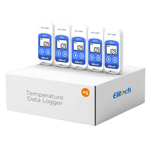 Vista 10 de Elitech Registrador de datos de temperatura USB RC-5 32000 puntos de alta precisión (paquete de 3)