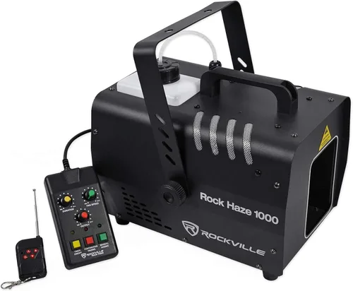 Vista 5 de (1) Rockville ROCKHAZE 1000 CFM DMX Hazer Machine a base de agua DJ/Club Haze+2 mandos a distancia con (1) Eliminador Mini Par UV LED DMX Par Can