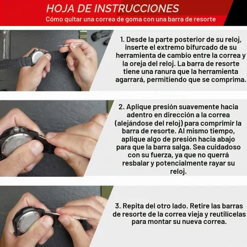 Vista 5 de Luminox FPX.3000.21H.2.K - Correa de reloj de 0.827 in, correa de repuesto de goma negra con hebilla de acero inoxidable para 3000 3001, negro/gris