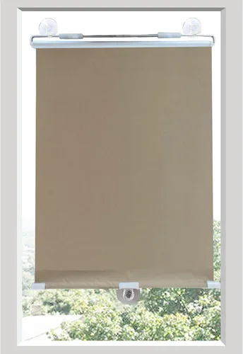 Vista 8 de Persianas enrollables opacas con ventosas, cortinas opacas sin taladrar, persianas enrollables retráctiles para ventanas y puertas, protector