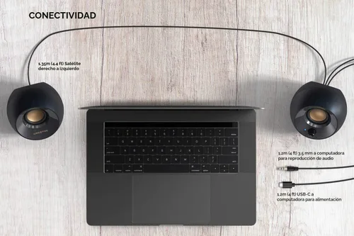 Vista 6 de Creative Pebble V2, 2.0 Altavoces estéreo de escritorio USB para PC