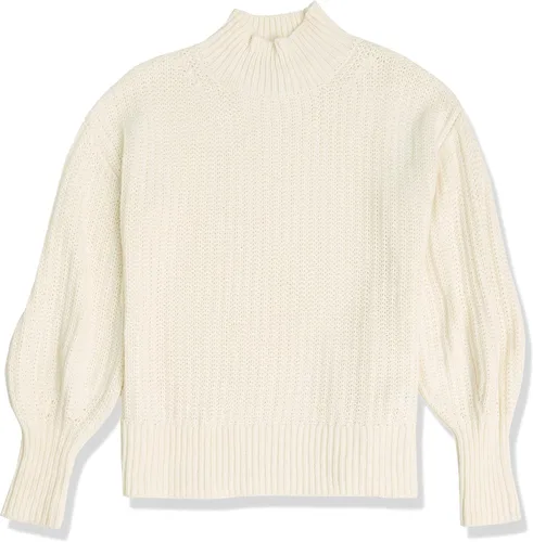 Vista 6 de The Drop INES - Suéter grueso acanalado con cuello alto falso para mujer