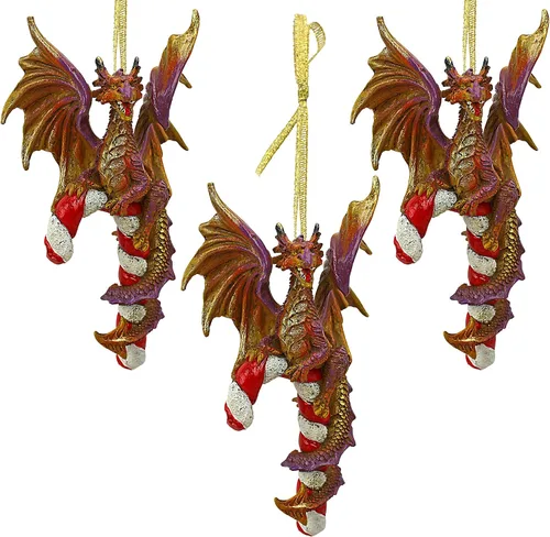 Vista 17 de Pensive Percher Dragon 2018 - Adorno de Navidad coleccionable de 3 pulgadas, a todo