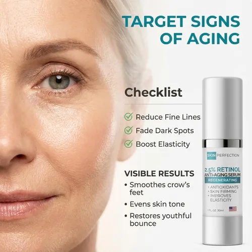 Vista 7 de Skin Perfection 2% gel de retinol renovador suero antienvejecimiento que desafía la edad, reduce las líneas finas alisando la superficie facial