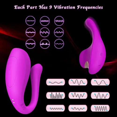 Vista 4 de Bragas vibratorias con aplicación y control remoto, vibrador portátil, Healexcer Smartphones Dual Motors Juguetes sexuales para adultos