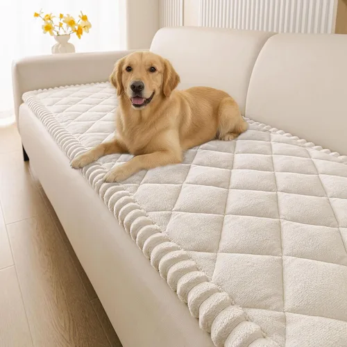 Vista 36 de Smiry Couch Cover for Dogs, Non Slip Washable Pet Sofa Protector for Large Dogs, Cats, Fuzzy Plush Sofa Covers Backrest & Armrest, Against Fur, Dirt