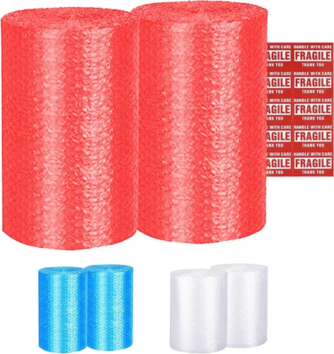 Vista 7 de Yens Rollos de amortiguación de burbujas, materiales de embalaje, burbuja de aire de 3/16 pulgadas, 72 pies, 12 pulgadas de ancho perforado cada 12