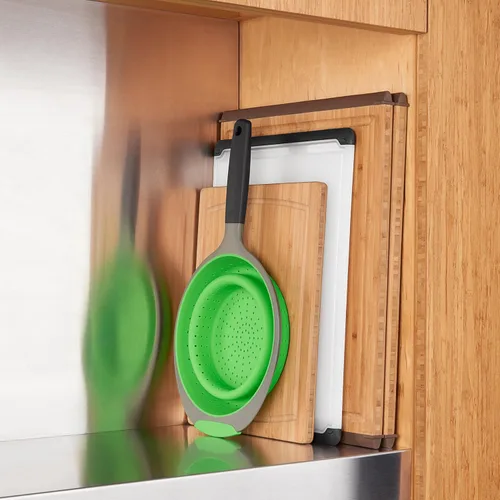 Vista 9 de OXO Good Grips Colador de silicona plegable, 2Qt, verde