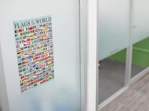 Vista 6 de Póster de Banderas del Mundo Geografía Decoración de Aula Cuadro de Referencia de País Internacional Arte de Pared Genial Póster Impreso 12x18