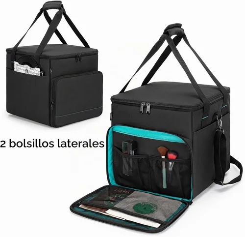 Vista 3 de LoDrid Bolsa de transporte para discos de vinilo con 2 divisores
