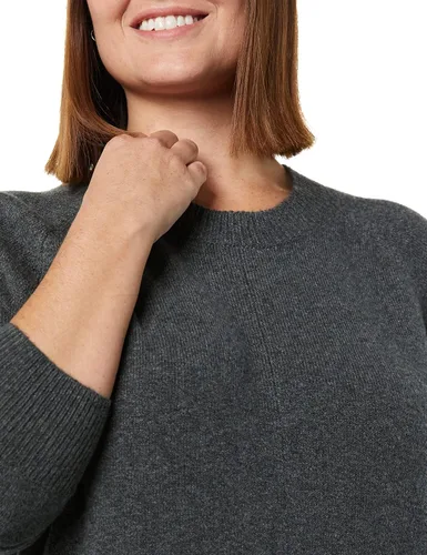 Vista 5 de Tienda Essentials Suéter de manga larga con cuello redondo suave al tacto para mujer
