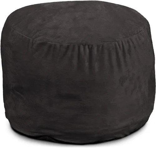 Vista 11 de ULTIMATE SACK Puf otomano de 2 pies Gamuza camello Relleno de espuma - Funda extraíble lavable Camel (Camel Suede)