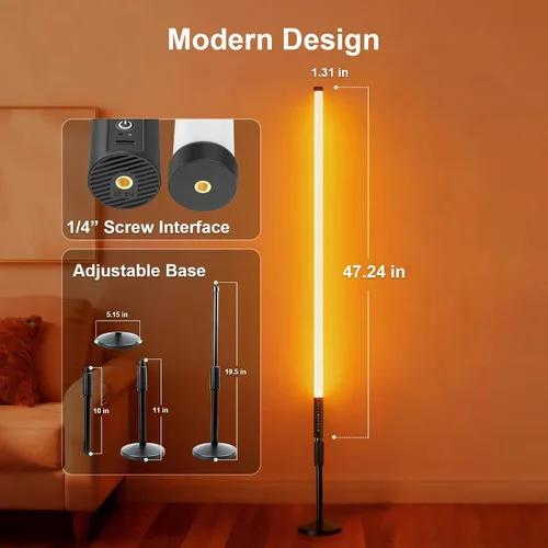 Vista 5 de Paquete de 6 luces de tubo de DJ con funda, luces RGB de 4 pies, 5000 mAh, alimentadas por batería, tubos de luz LED de neón, soporte de 500 efectos