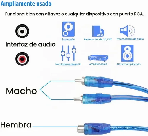 Vista 7 de Juego de 4 adaptadores de cable de audio divisor RCA Y 1 hembra a 2 conectores macho