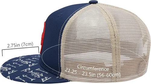 Vista 3 de BASSDASH Gorra de camionero de ala plana ajustable con cierre de malla para hombres y mujeres