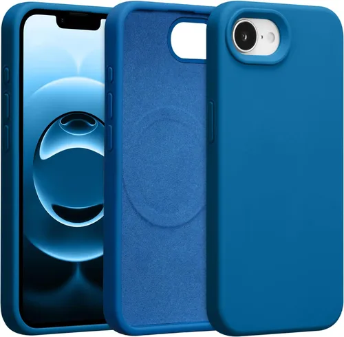 Vista 436 de Funda magnética de silicona para iPhone 13 Pro, color blanco antiguo [Compatible con Magsafe] [Forro de microfibra suave antiarañazos], funda