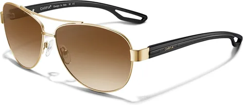 Vista 12 de CARFIA Aviator Polarized Sunglasses for Women UV400 Protection CA3210 Lente degradado azul