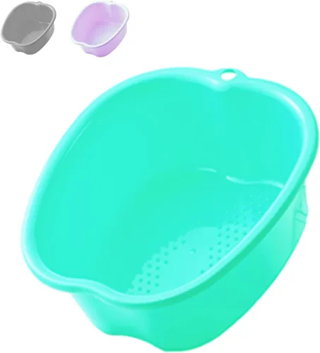 Vista 10 de AXLOFO® Cuenca de baño para remojar pies, bañera grande de plástico para remojar pies, cubo de baño para masajes de pies, ideal para quitar la piel