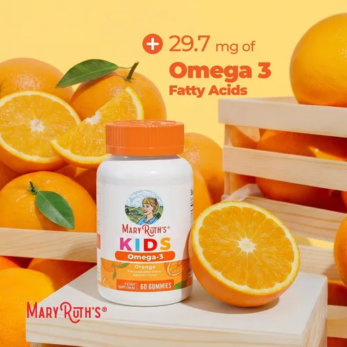 Vista 6 de MaryRuth's - Gomitas veganas Omega 3 para niños a partir de 2 meses Sin azúcar Suplemento Omega 3 con vitamina C, vitamina E, aceite de linaza