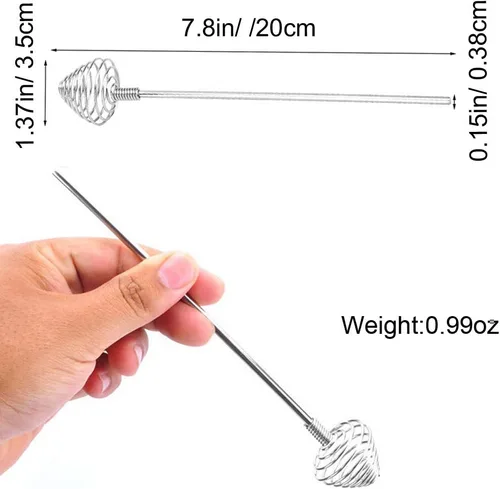 Vista 6 de 304 - Cuchara de miel duradera de acero inoxidable para recipientes de miel (7.5 in)