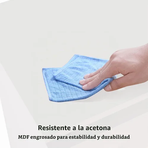 Vista 8 de Nail Tech - Escritorio de uñas para Nail Tech de 47 pulgadas, mesa de manicura con cajones/almohadilla de muñeca/ruedas bloqueables, estación