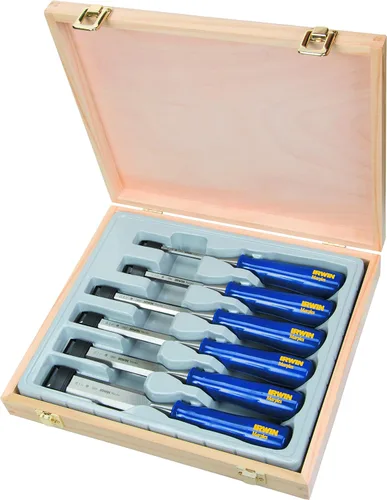 Vista 2 de Marples IRWIN M444 - Cincel de borde biselado con chip azul, juego de 6