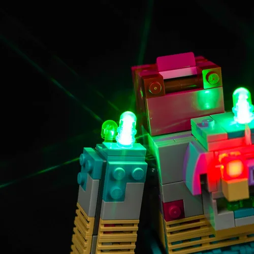 Vista 5 de VONADO Kit de luces LED para Lego Minecraft The Devourer Showdown 21257 (solo luces, sin modelos) Juego de iluminación creativa accesorios
