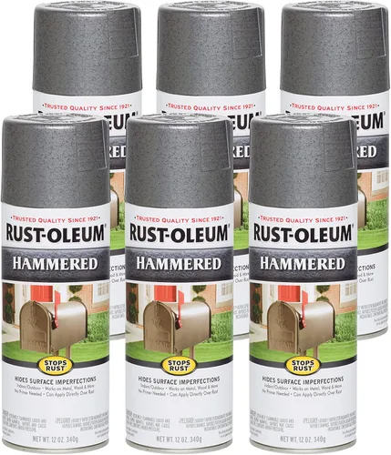 Vista 13 de Rust-Oleum 7215830 – Pintura en aerosol con efecto martillado para prevención del óxido, 12 oz (340 g), color negro