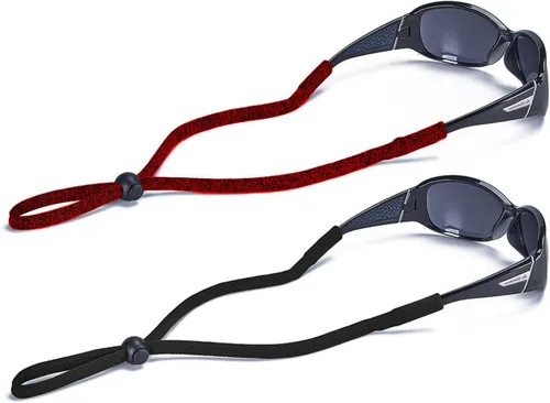 Vista 11 de 2-Pack Universal Eyeglasses Strap Adjustable Lanyard Eyewear Retainer, 24" Negro