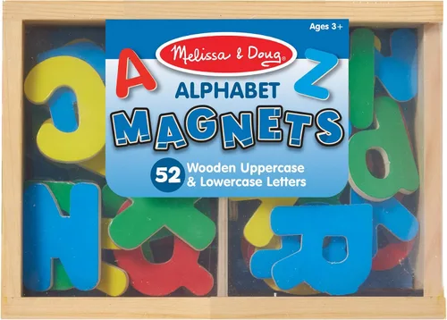 Vista 3 de Imanes de madera del alfabeto Melissa & Doug, Letras, Multicolor/Ninguno