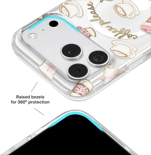 Vista 1175 de VELVET CAVIAR Funda para iPhone 15, compatible con MagSafe, probada contra caídas de 10 pies, fundas protectoras de diseño, leopardo color rosa