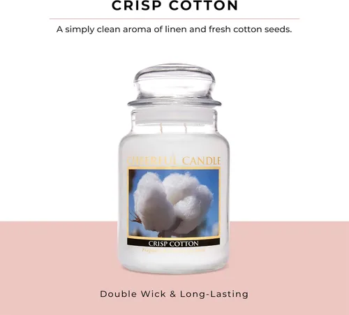 Vista 2 de A Cheerful Giver - Vela en tarro de vidrio perfumada de algodón crujiente (24 onzas) con tapa y fragancia fiel a la vida, fabricada en Estados Unidos