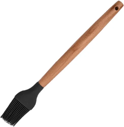 Vista 20 de 1 cucharón de silicona negra para sopa profunda, resistente al calor, cuchara de goma antiadherente grande con mango de madera para cocinar 1