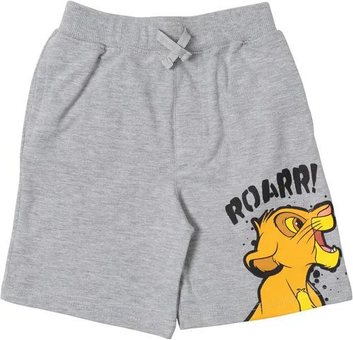Vista 3 de Disney Mickey Mouse Lion King Pixar Cars Toy Story French Terry - Paquete de 2 pantalones cortos para niños pequeños a grandes