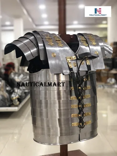 Vista 3 de NauticalMart Soldado Romano Militar Lorica Segmentata Cuerpo Armadura 0.63 oz Acero