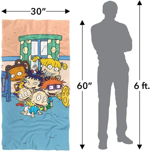 Vista 6 de LOGOVISION Rugrats - Toalla de playa, 30 x 60 pulgadas, toalla de playa Rugrats Character Group